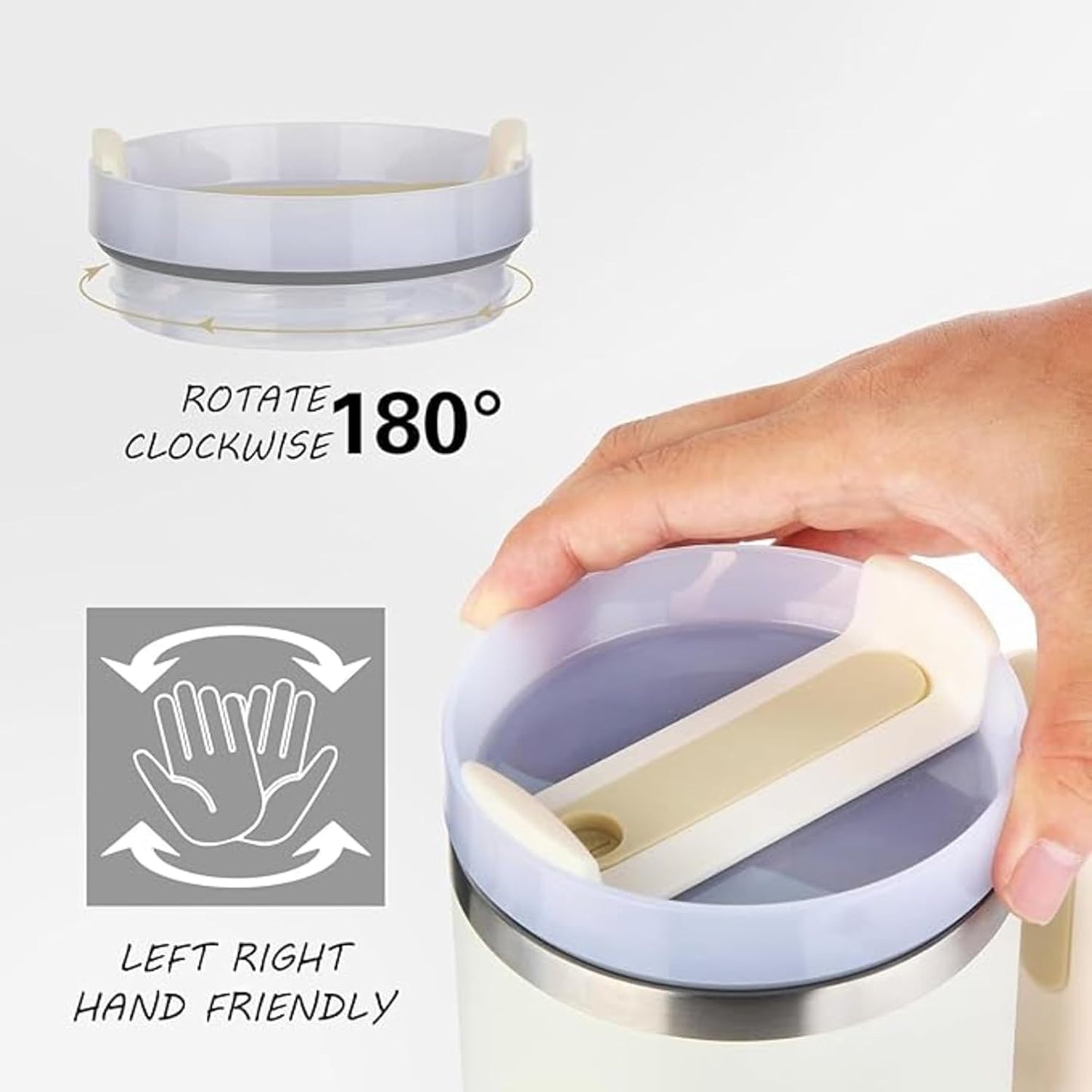 Stainless Steel Tumbler with Lid & Straw